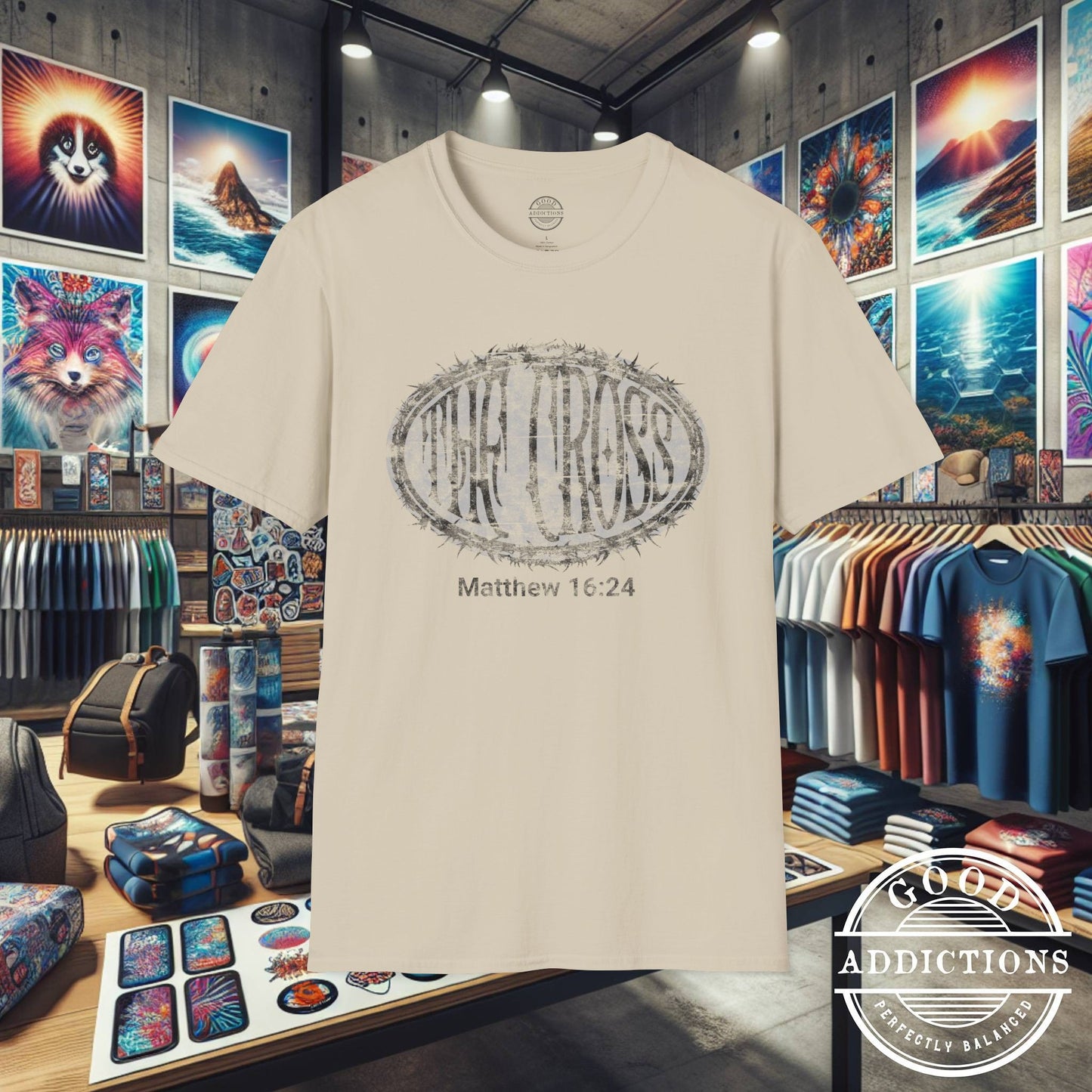 Take Up Your Cross – Matthew 16:24 T-Shirt – Bold Christian Discipleship Graphic Tee