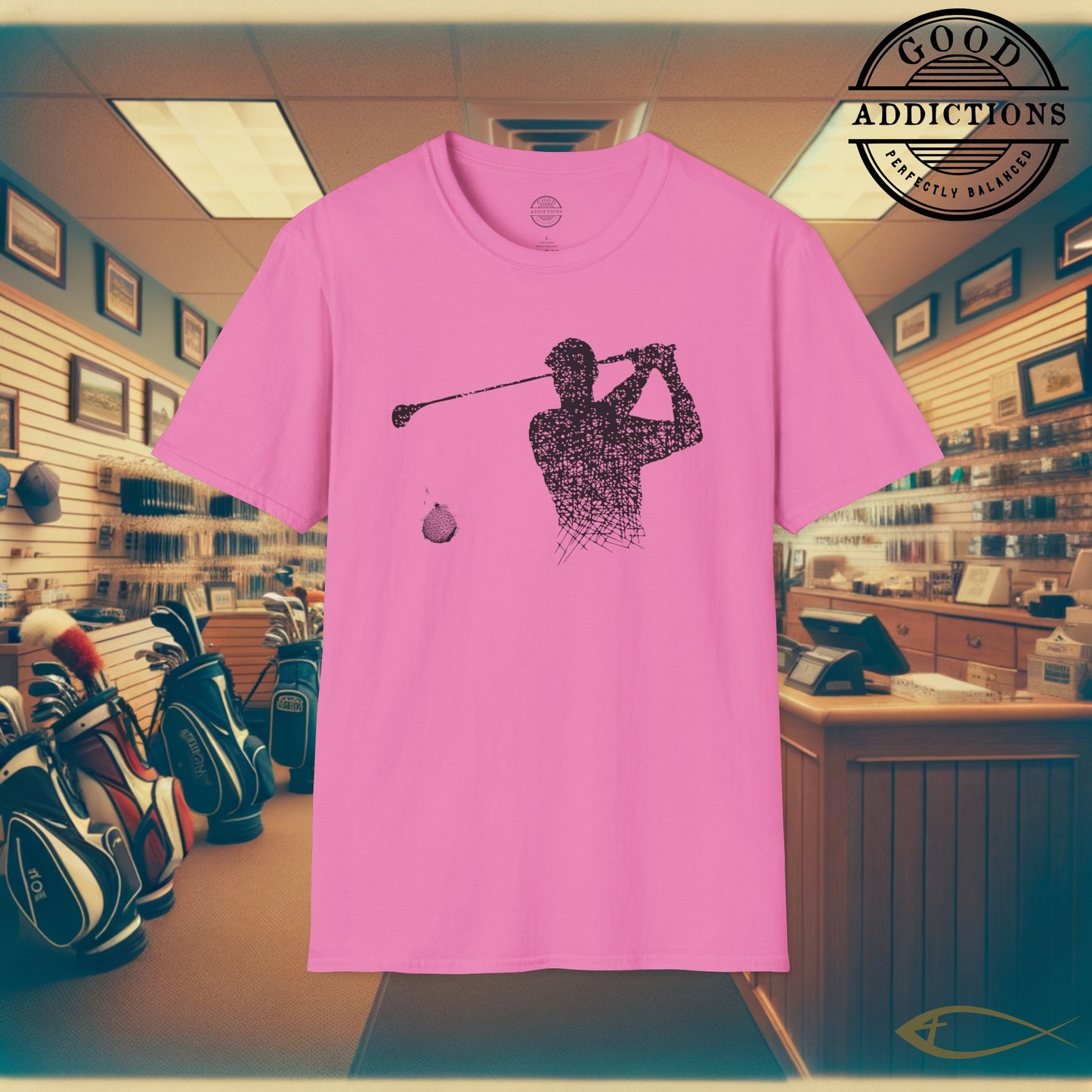Minimalist Golfer T-Shirt – “Clean Swing Design” Stylish Golf Tee for Players, Purists & Modern Fairway Fans
