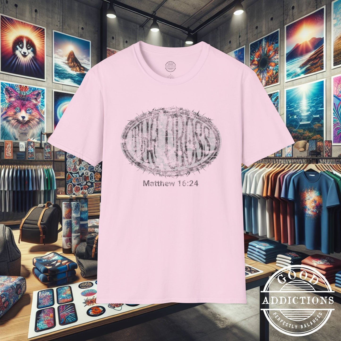 Take Up Your Cross – Matthew 16:24 T-Shirt – Bold Christian Discipleship Graphic Tee