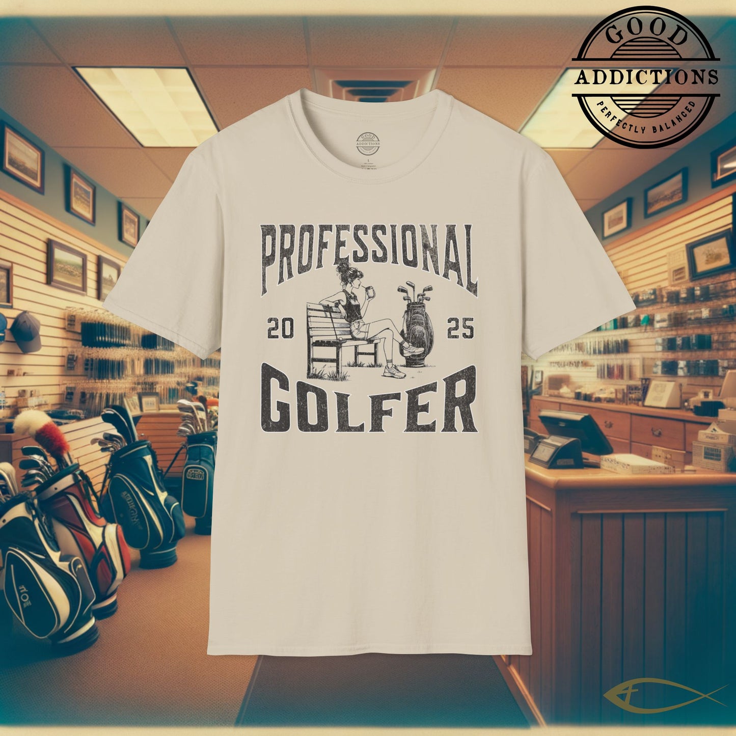 Pro Girl Golfer T-Shirt – “Fueled by Coffee & Fairways” Fun Tee for Golf Girls, Morning Swingers & Coffee-First Athletes