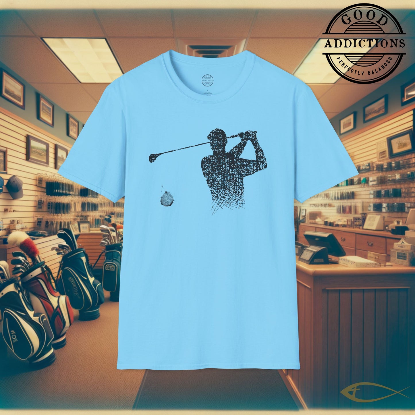 Minimalist Golfer T-Shirt – “Clean Swing Design” Stylish Golf Tee for Players, Purists & Modern Fairway Fans