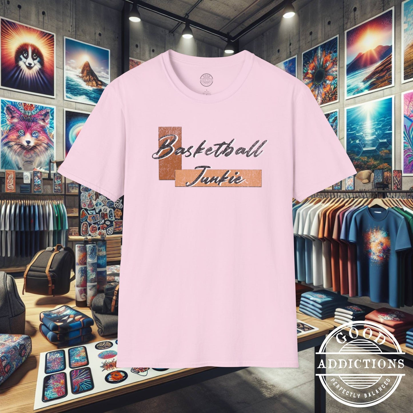 Basketball Junkie T-Shirt – Hoops Life Tee for Players, Fans & Court Addicts