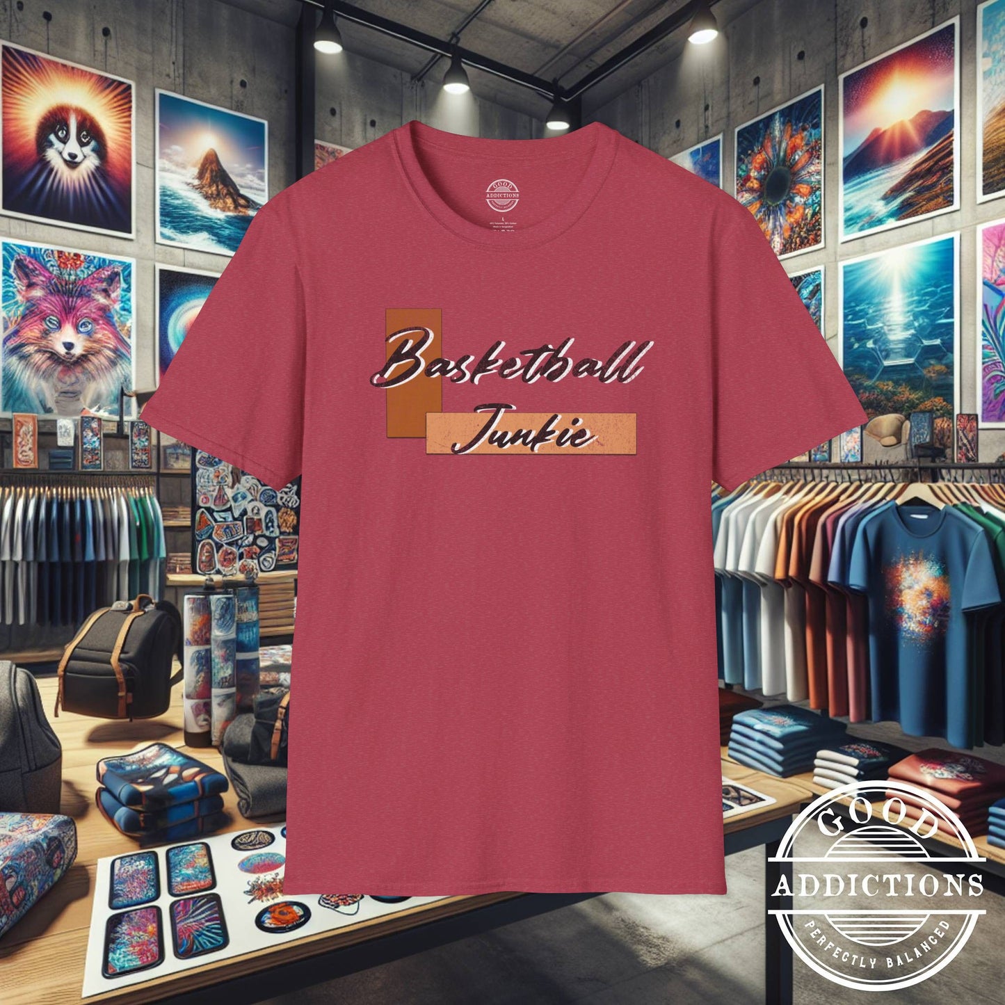 Basketball Junkie T-Shirt – Hoops Life Tee for Players, Fans & Court Addicts