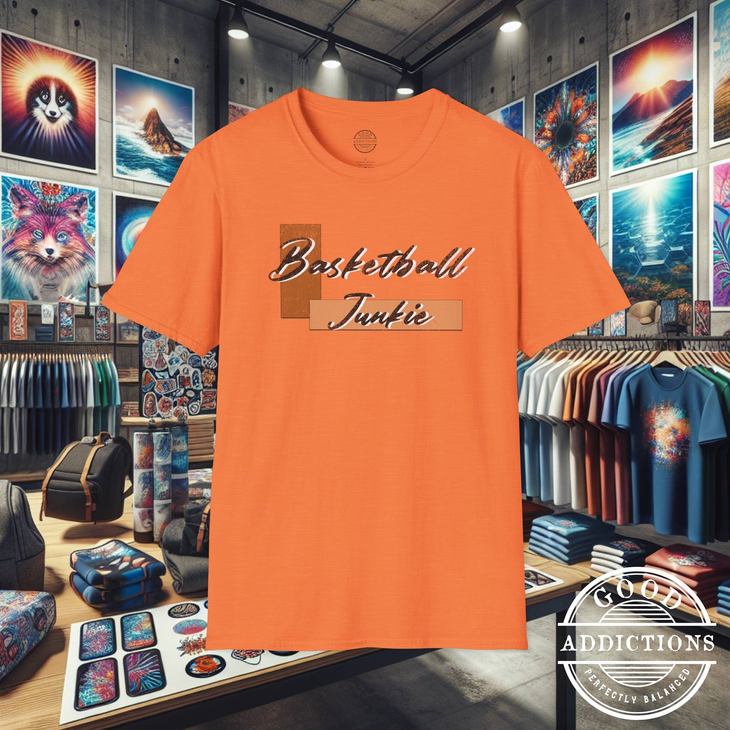 Basketball Junkie T-Shirt – Hoops Life Tee for Players, Fans & Court Addicts
