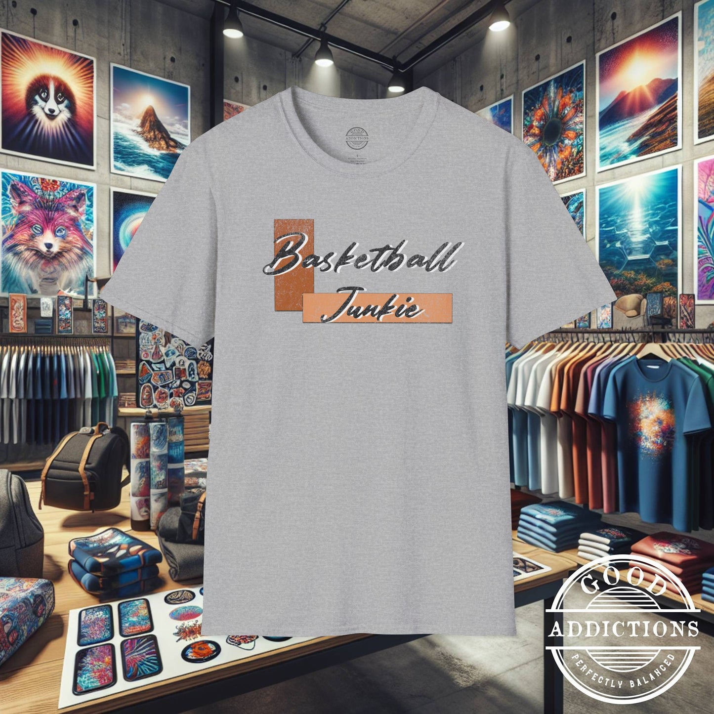 Basketball Junkie T-Shirt – Hoops Life Tee for Players, Fans & Court Addicts