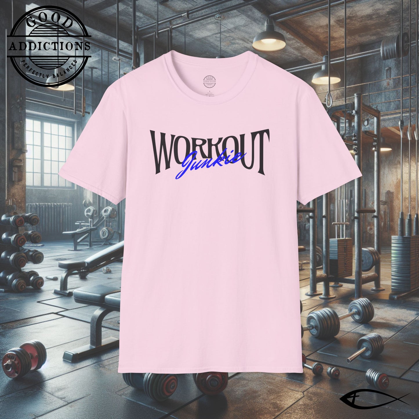 Workout Junkie T-Shirt – “Fitness Obsessed” Gym Motivation Tee for Lifters, Cardio Kings & Sweat Addicts