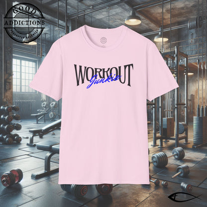 Workout Junkie T-Shirt – “Fitness Obsessed” Gym Motivation Tee for Lifters, Cardio Kings & Sweat Addicts