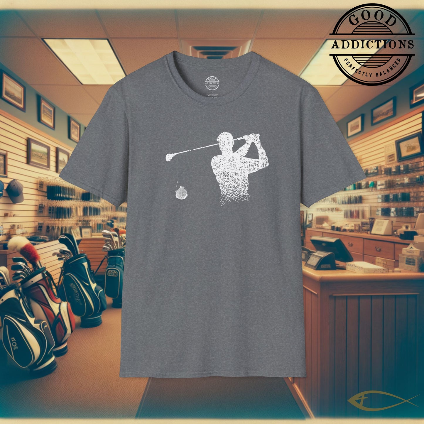 Minimalist Golfer T-Shirt – “Clean Swing Design” Stylish Golf Tee for Players, Purists & Modern Fairway Fans