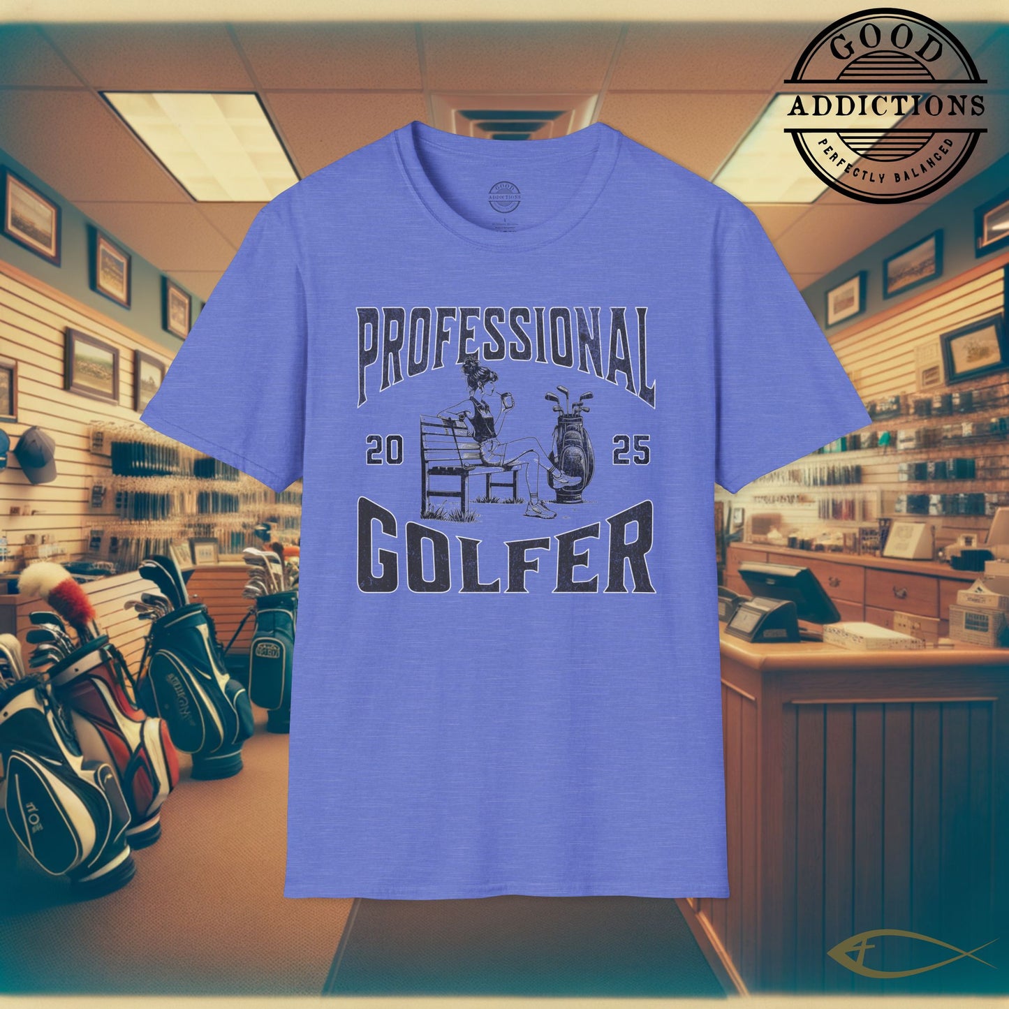 Pro Girl Golfer T-Shirt – “Fueled by Coffee & Fairways” Fun Tee for Golf Girls, Morning Swingers & Coffee-First Athletes