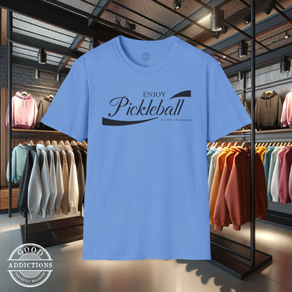 Enjoy Pickleball T-Shirt – “Chill & Dink” Good Addictions Tee for Paddle Lovers, Court Jokers & Pickleball Addicts