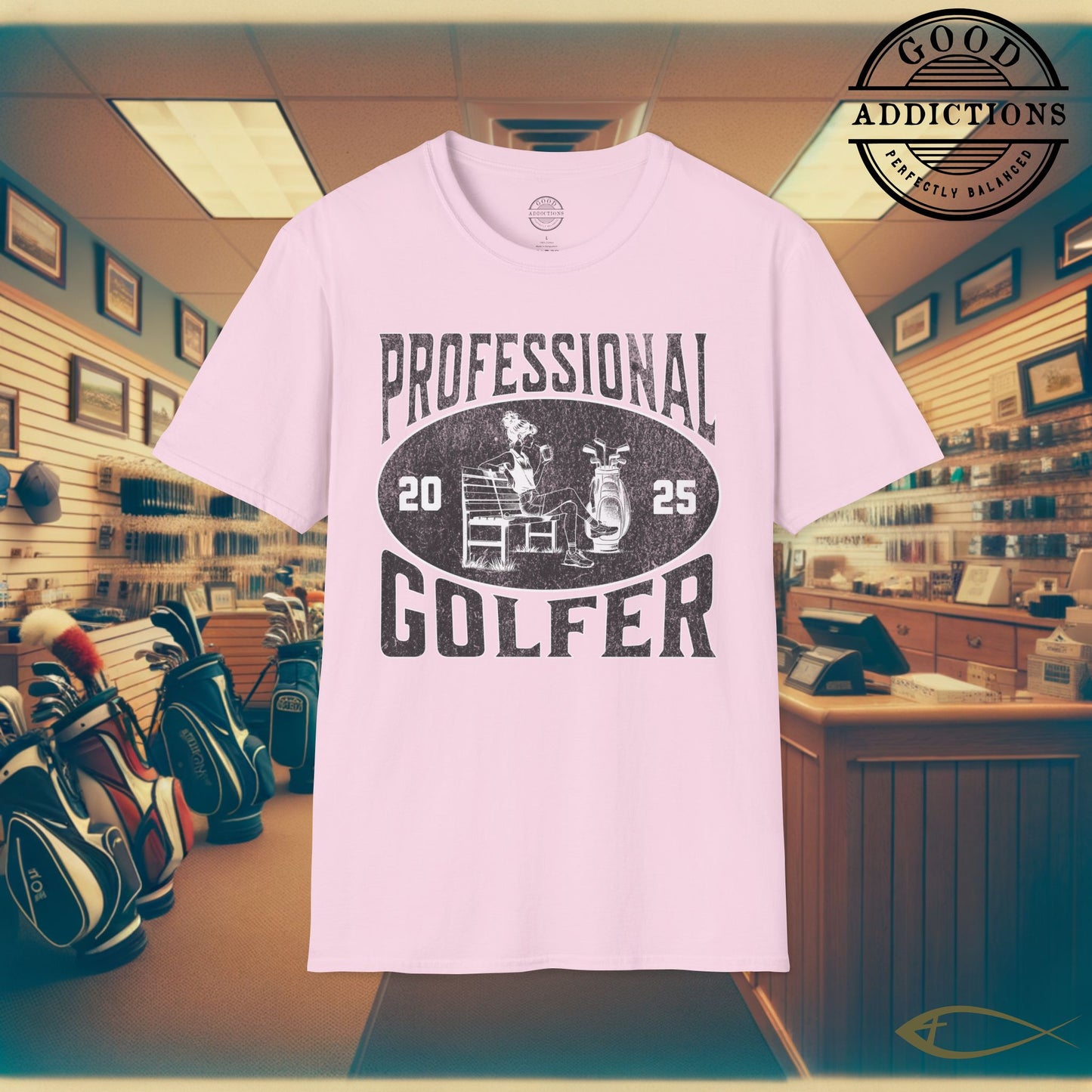 Professional Golfer T-Shirt – “Fit Girl Edition” Athletic Golf Tee for Stylish Swingers, Golf Babes & Course Queens