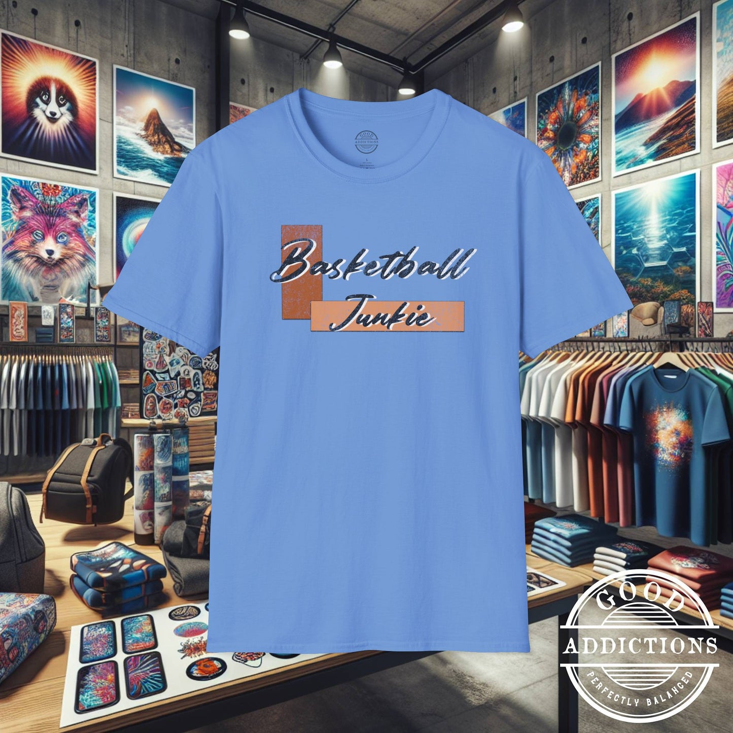 Basketball Junkie T-Shirt – Hoops Life Tee for Players, Fans & Court Addicts