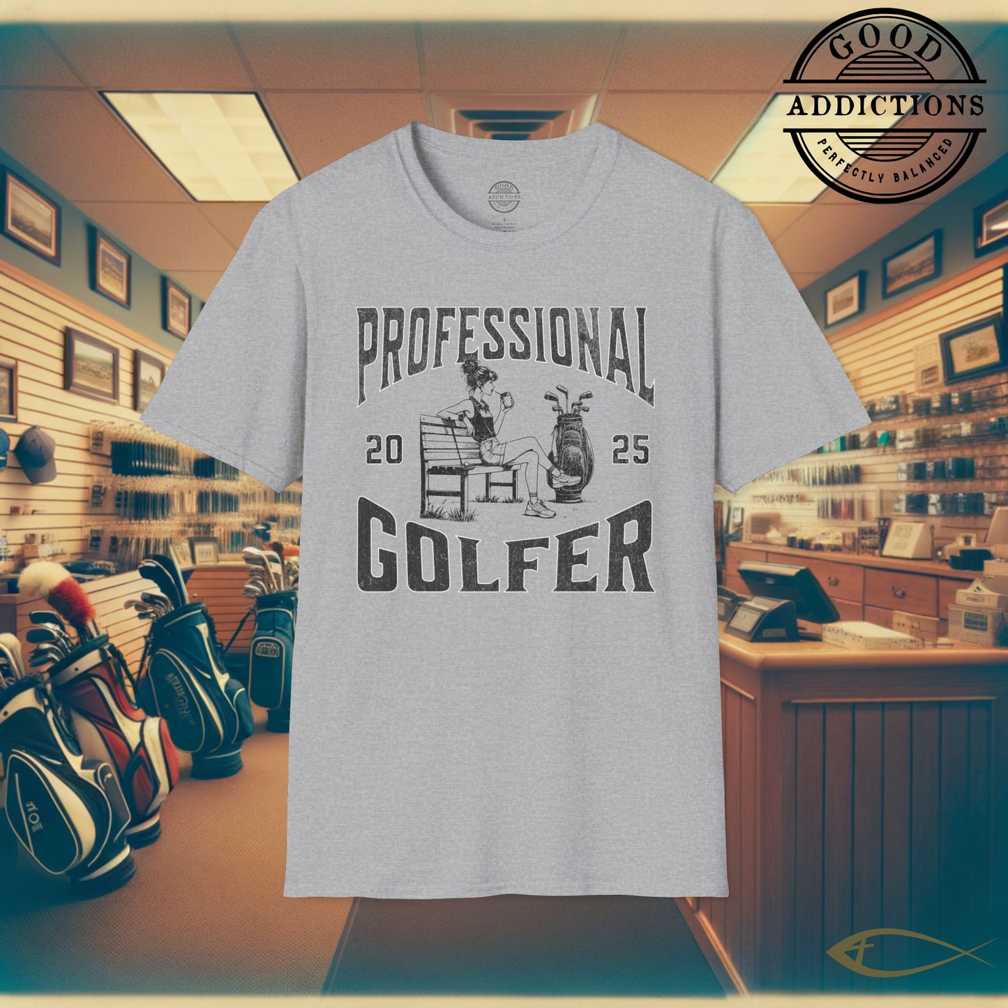 Pro Girl Golfer T-Shirt – “Fueled by Coffee & Fairways” Fun Tee for Golf Girls, Morning Swingers & Coffee-First Athletes