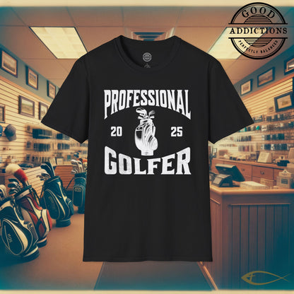 Professional Golfer T-Shirt – “Game On” Clean Golf Tee for Players, Coaches & Confident Swingers