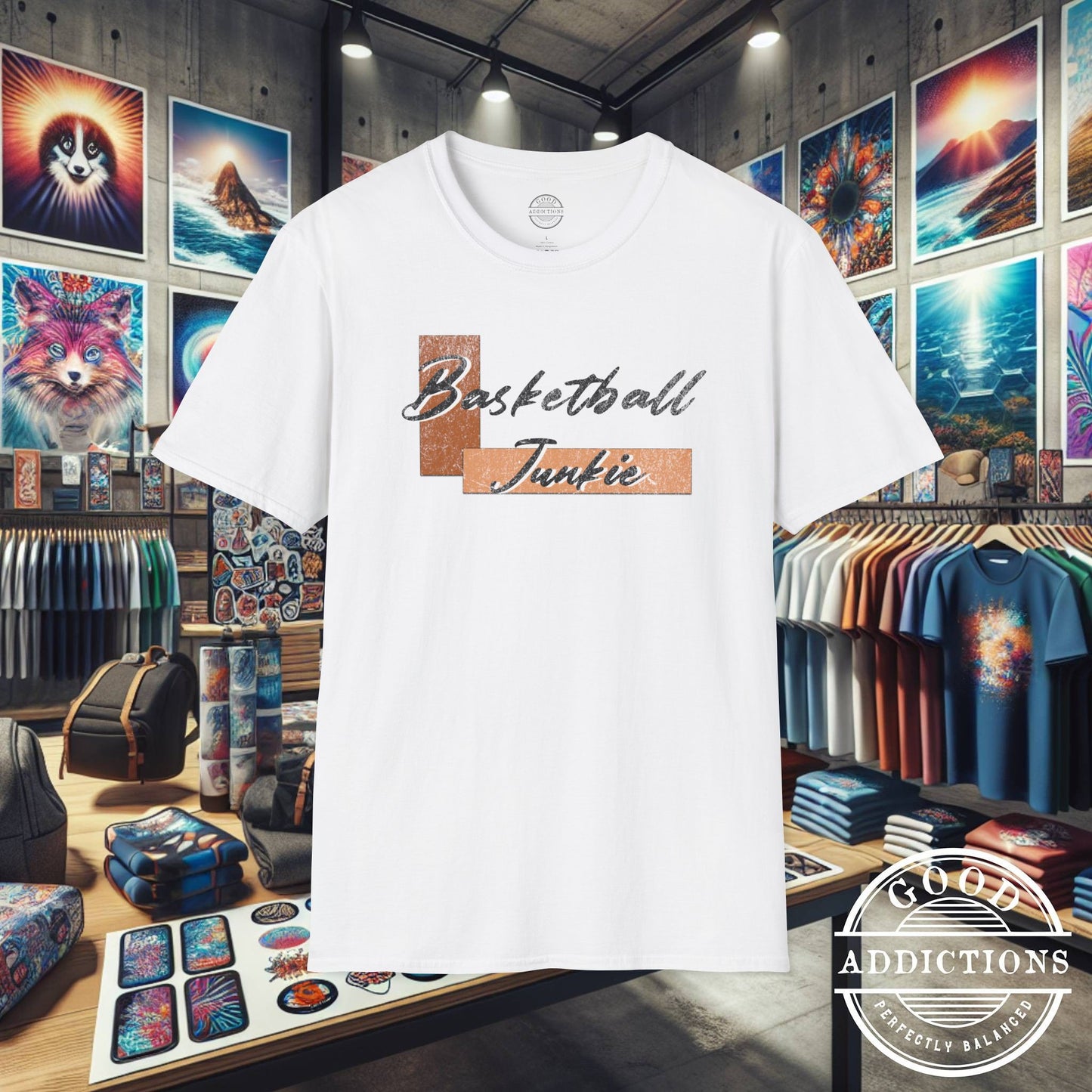 Basketball Junkie T-Shirt – Hoops Life Tee for Players, Fans & Court Addicts