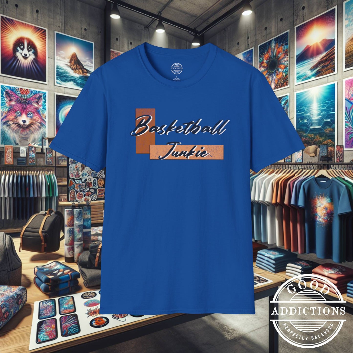 Basketball Junkie T-Shirt – Hoops Life Tee for Players, Fans & Court Addicts