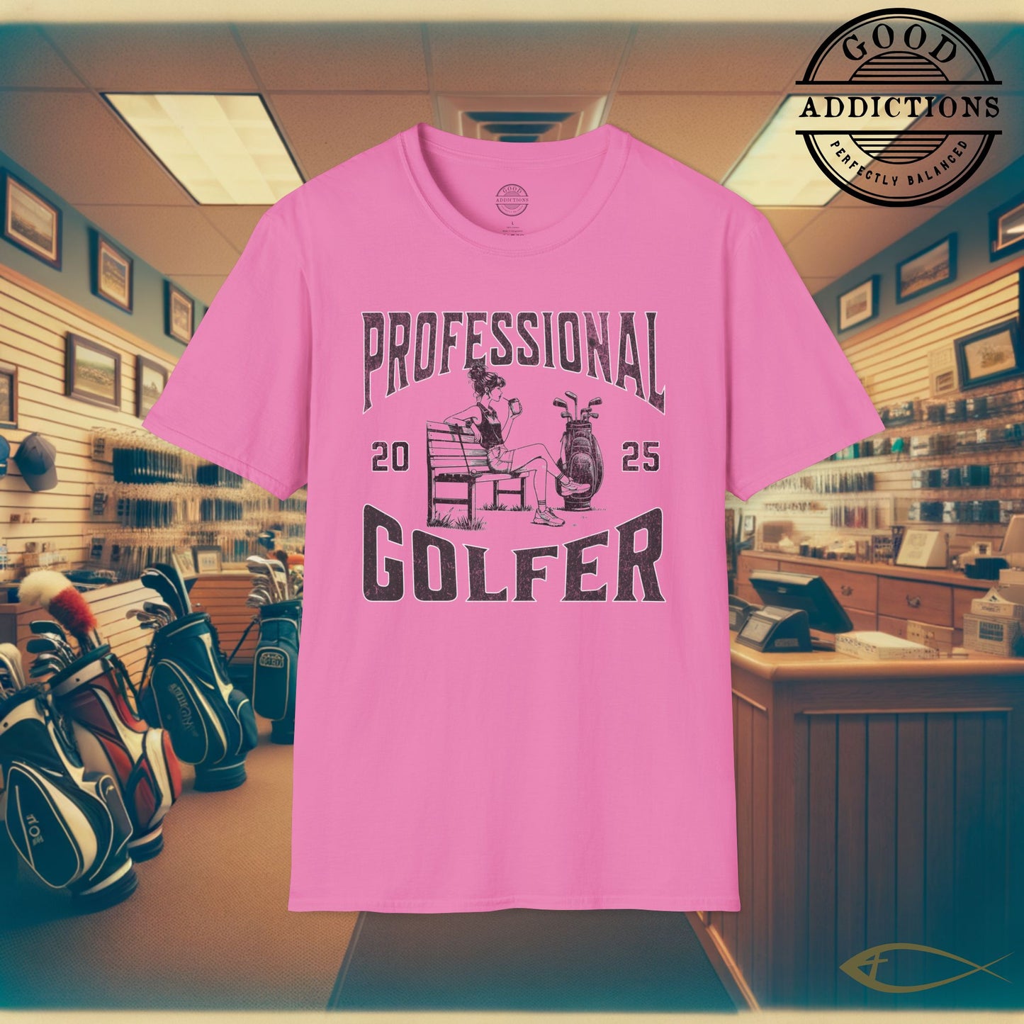 Pro Girl Golfer T-Shirt – “Fueled by Coffee & Fairways” Fun Tee for Golf Girls, Morning Swingers & Coffee-First Athletes