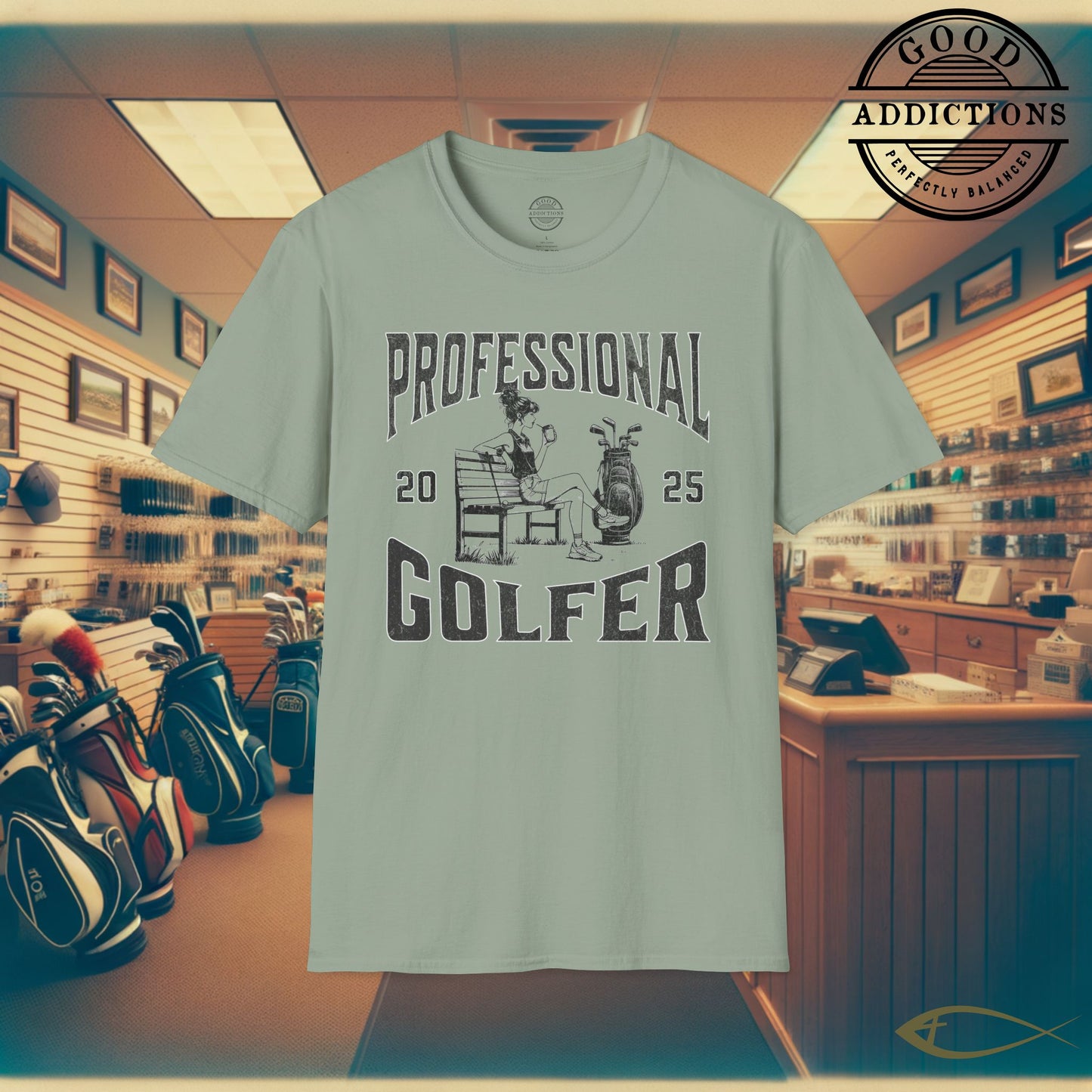 Pro Girl Golfer T-Shirt – “Fueled by Coffee & Fairways” Fun Tee for Golf Girls, Morning Swingers & Coffee-First Athletes
