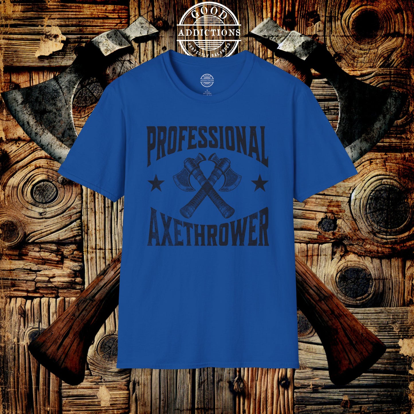 Professional Axe Thrower T-Shirt – “Sharp Focus” Bold Tee for Lumberjacks, League Players & Backyard Warriors