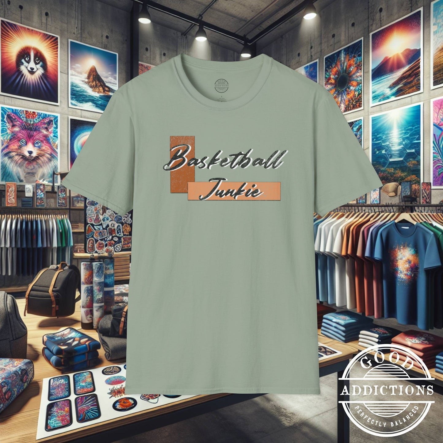 Basketball Junkie T-Shirt – Hoops Life Tee for Players, Fans & Court Addicts