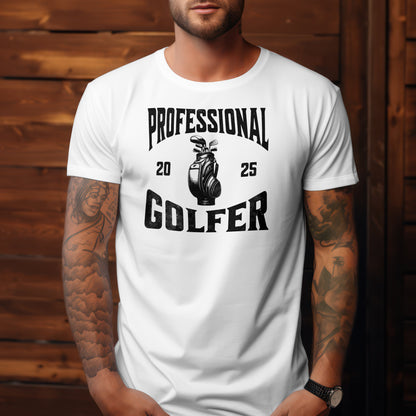 Professional Golfer T-Shirt – “Game On” Clean Golf Tee for Players, Coaches & Confident Swingers
