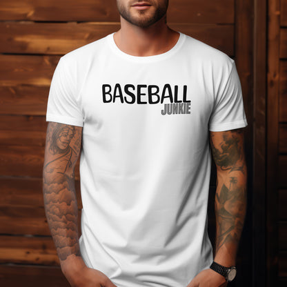 Baseball Junkie T-Shirt – “Diamond Obsessed” Good Addictions Tee for Players, Fans & Game Day Diehards