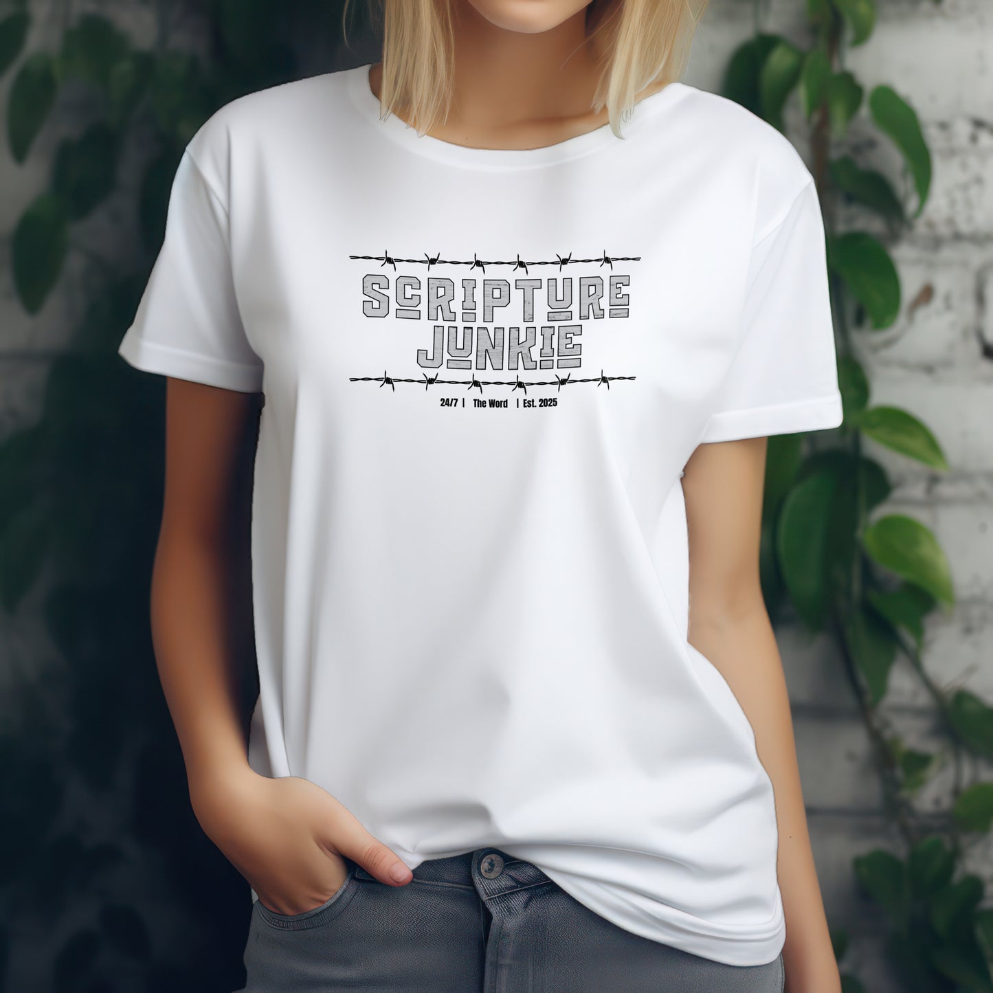 Scripture Junkie -Unisex 100% Cotton Softstyle T-Shirt