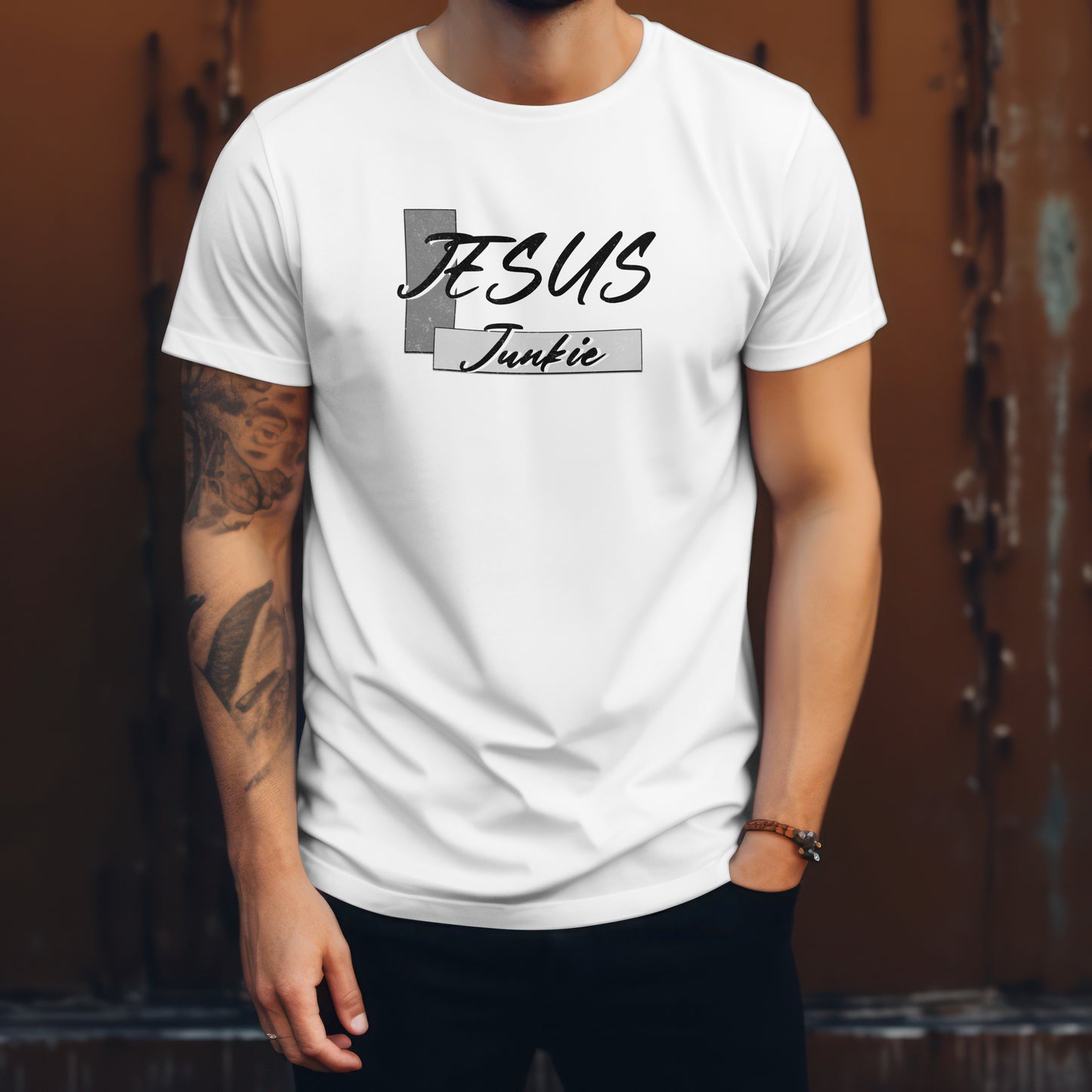 Jesus Junkie T-Shirt – Bold Christian Faith Tee for Believers, Worshippers & Kingdom-Minded Souls