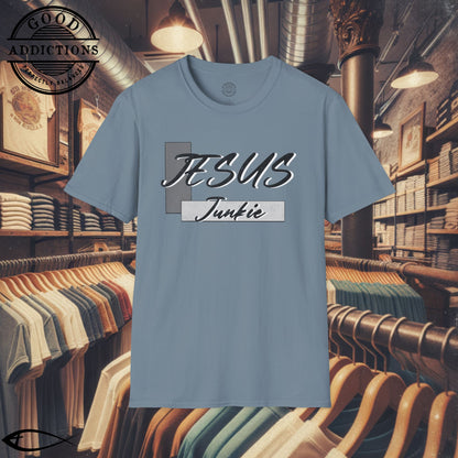Jesus Junkie T-Shirt – Bold Christian Faith Tee for Believers, Worshippers & Kingdom-Minded Souls