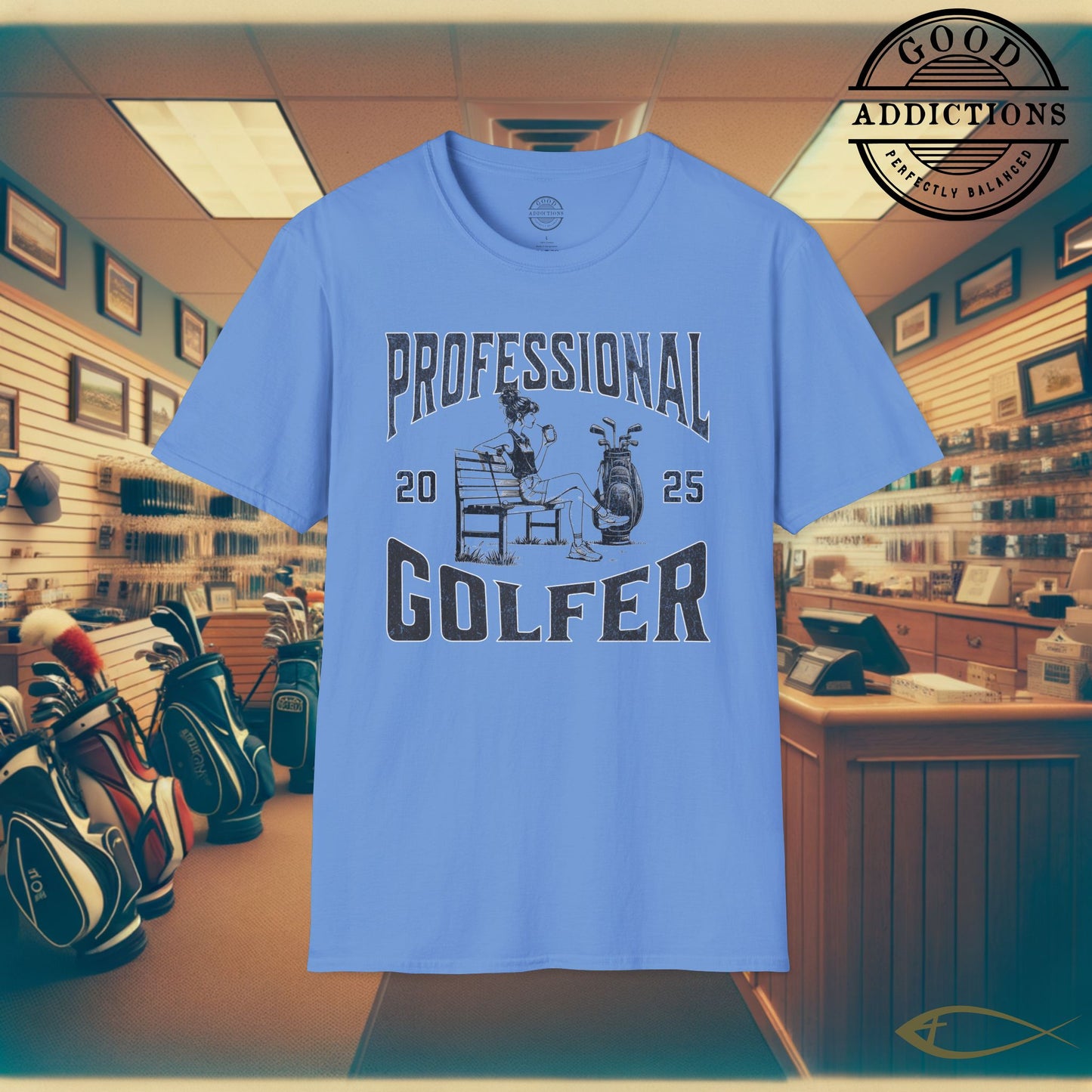 Pro Girl Golfer T-Shirt – “Fueled by Coffee & Fairways” Fun Tee for Golf Girls, Morning Swingers & Coffee-First Athletes
