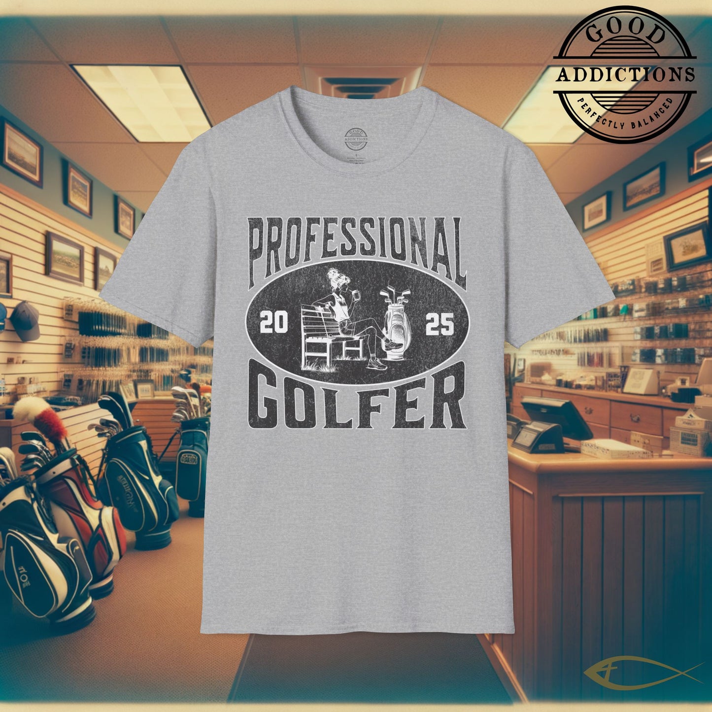 Professional Golfer T-Shirt – “Fit Girl Edition” Athletic Golf Tee for Stylish Swingers, Golf Babes & Course Queens