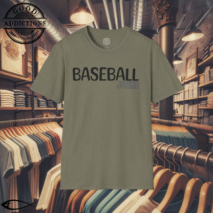 Baseball Junkie T-Shirt – “Diamond Obsessed” Good Addictions Tee for Players, Fans & Game Day Diehards