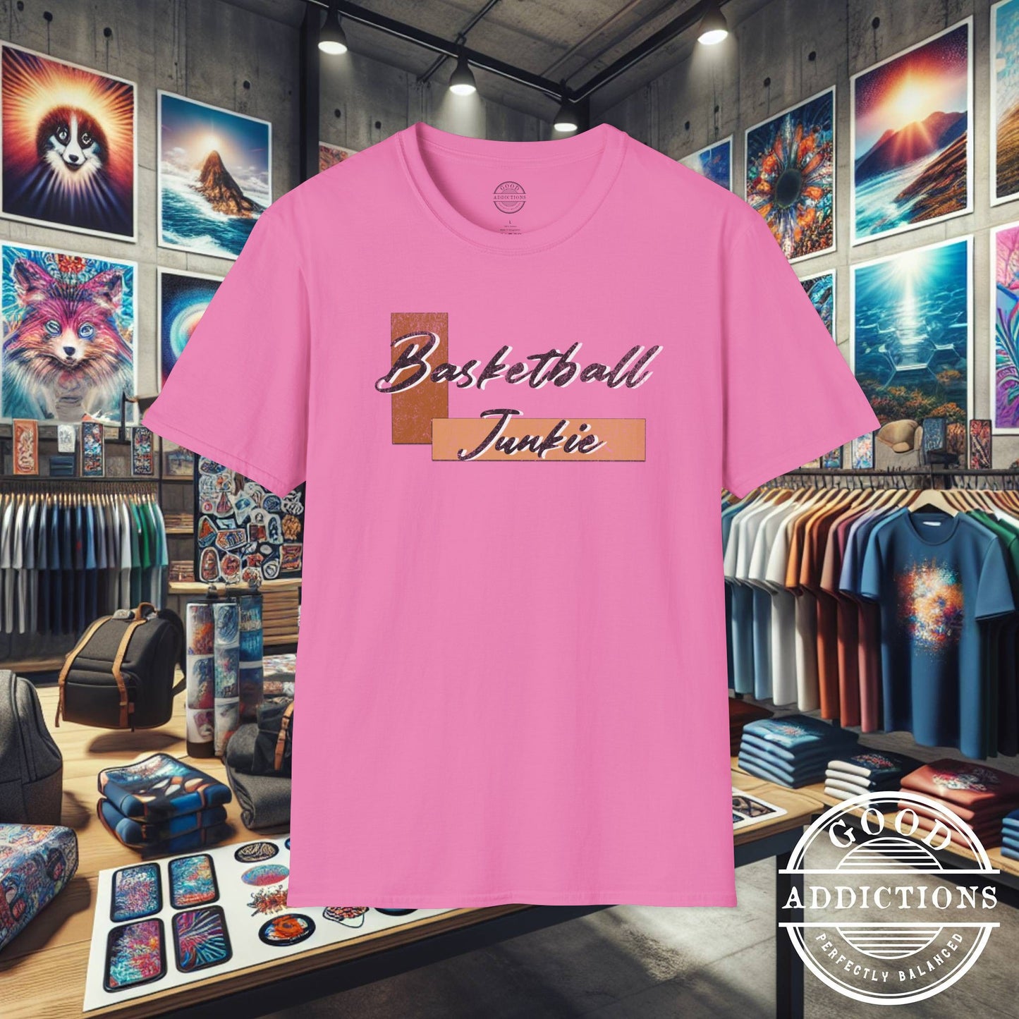 Basketball Junkie T-Shirt – Hoops Life Tee for Players, Fans & Court Addicts