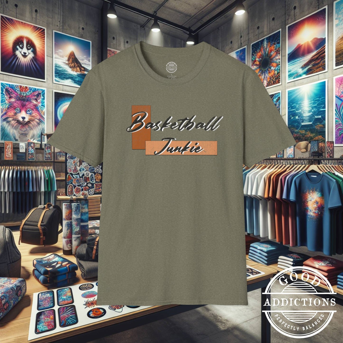 Basketball Junkie T-Shirt – Hoops Life Tee for Players, Fans & Court Addicts