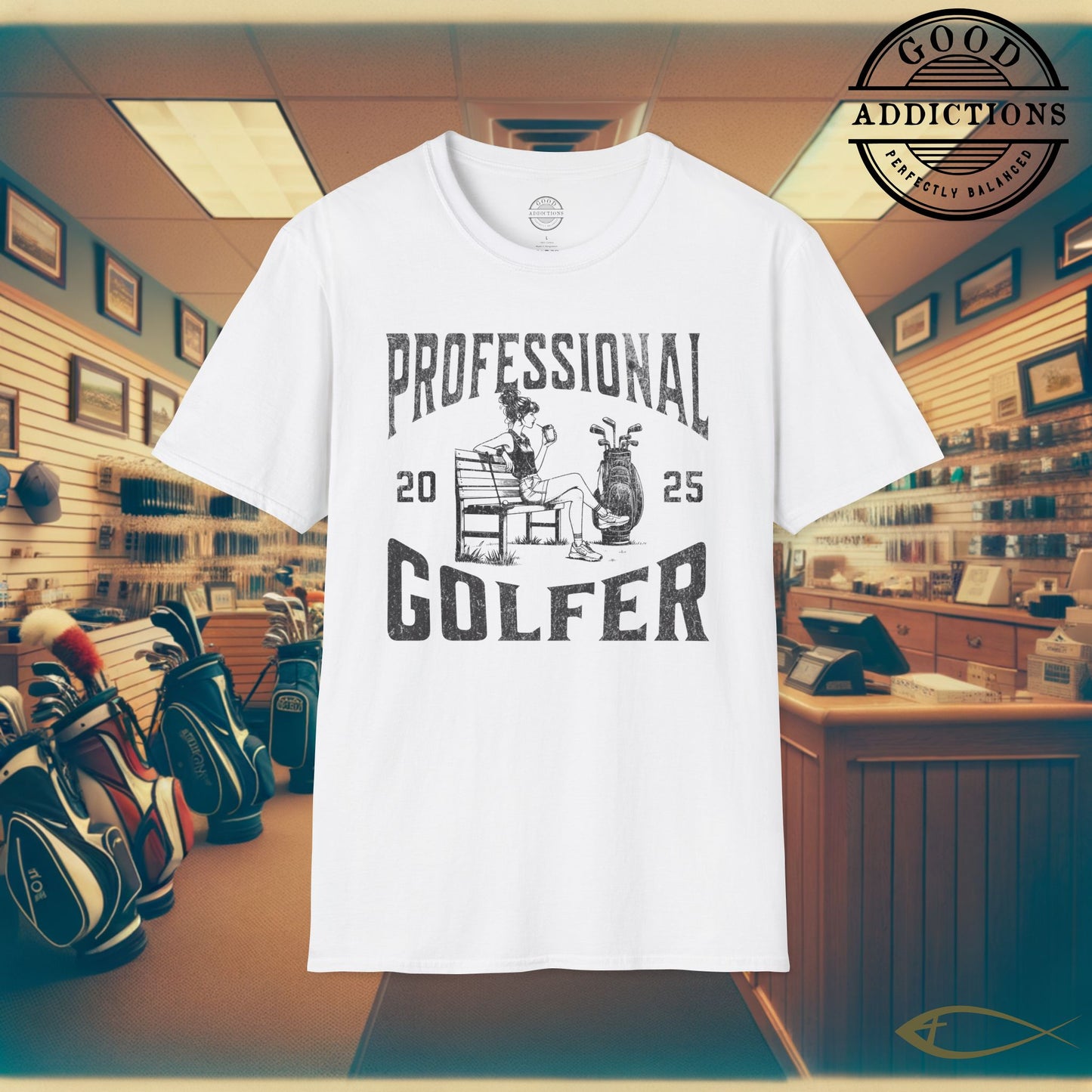 Pro Girl Golfer T-Shirt – “Fueled by Coffee & Fairways” Fun Tee for Golf Girls, Morning Swingers & Coffee-First Athletes