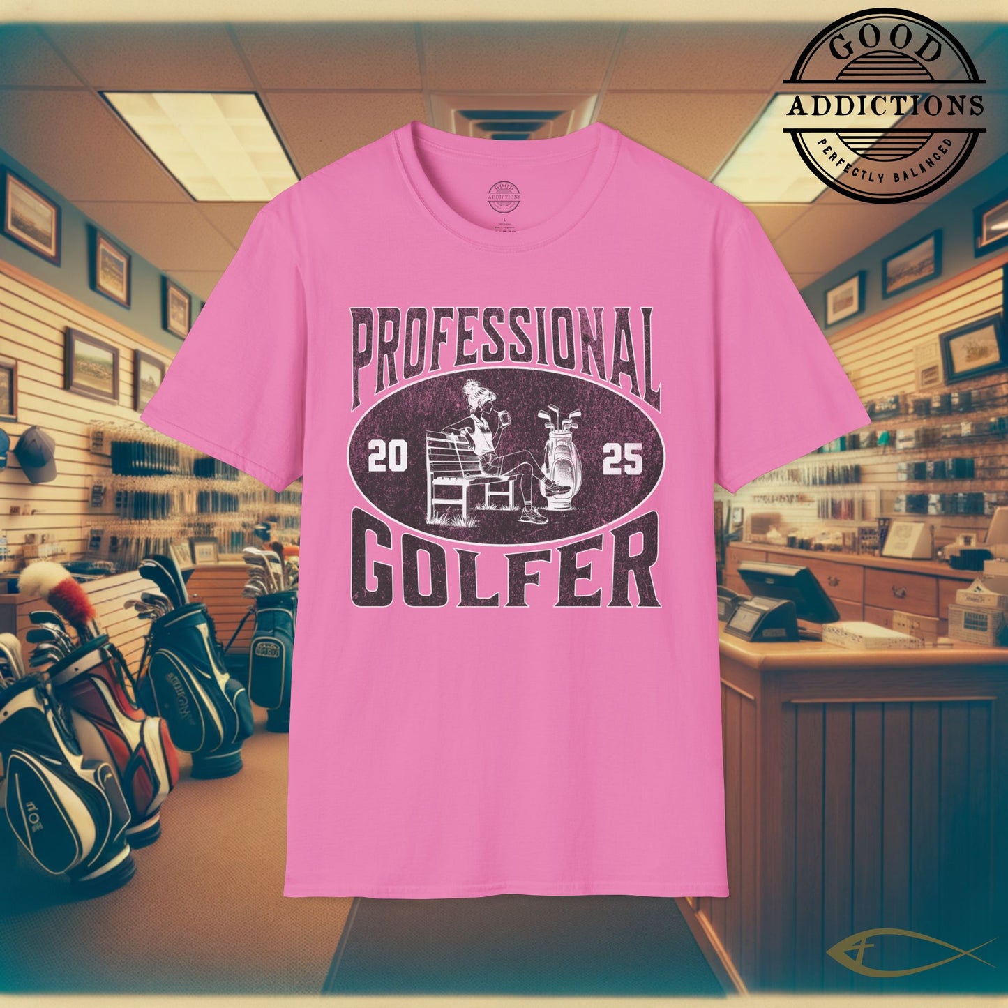 Professional Golfer T-Shirt – “Fit Girl Edition” Athletic Golf Tee for Stylish Swingers, Golf Babes & Course Queens